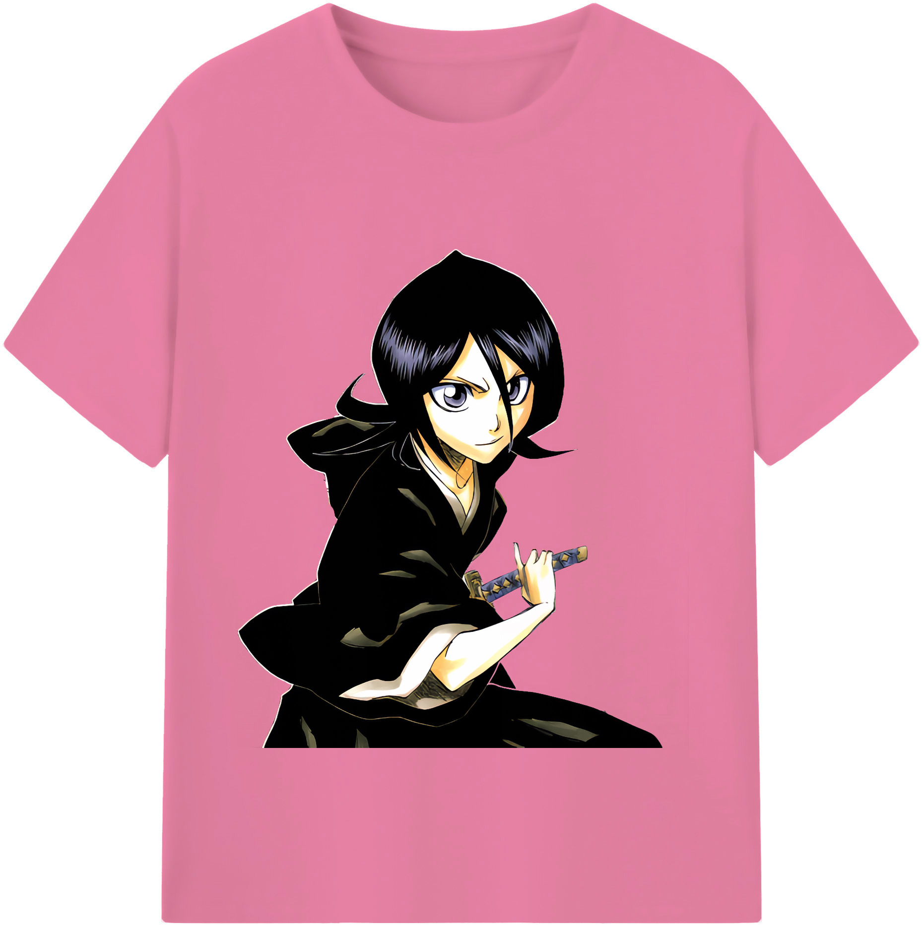 （画像用） ブリーチ 朽木ルキア BLEACH Kuchiki Rukia 綿100％半袖Tシャツ（フロントプリント）